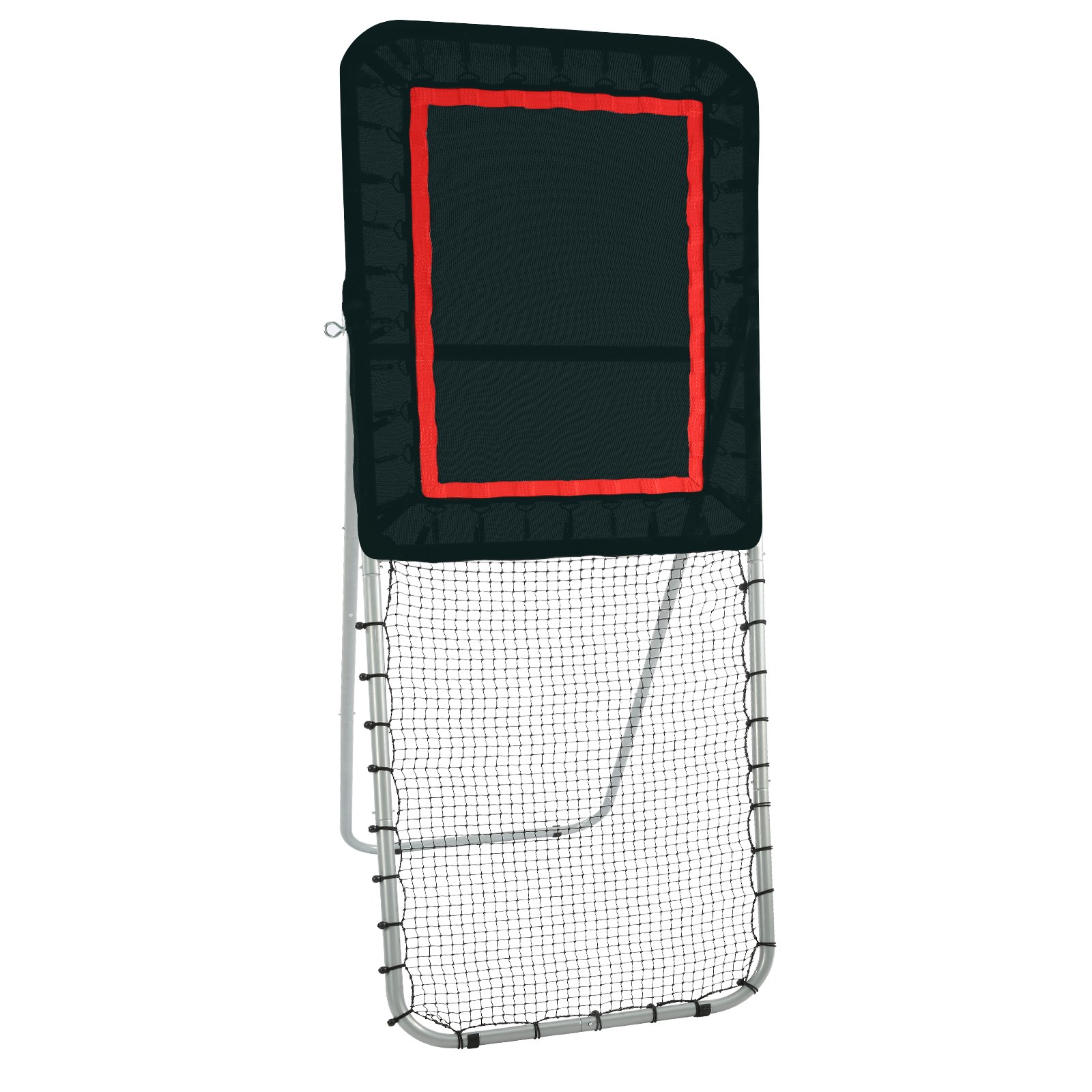 V952-ZQGQFDWTCBWK30JVMV0-202507141435-00 VEVOR Folding Lacrosse Rebounder for Backyard, 3x8 Ft Volleyball Bounce Back Net, Pitchback Throwback Baseball Softball Return Training Screen, Adjustable Angle Shooting Practice Training Wall, Black - Image 1