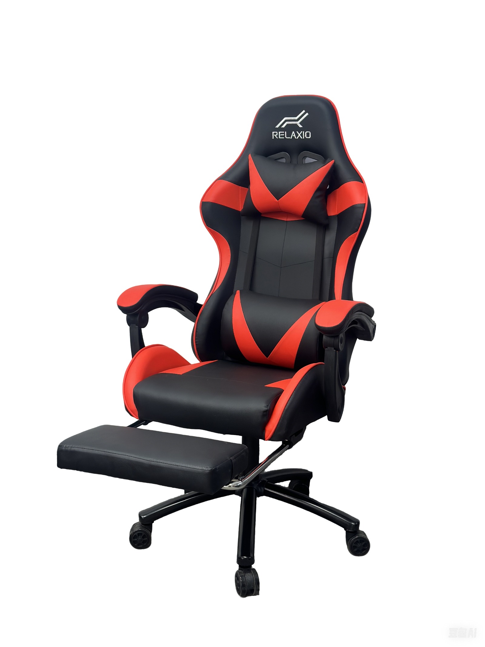 V957-AZM39671006K-202508201517-08 Gaming Chair With Headrest and Foot Rest - Red - Image 1