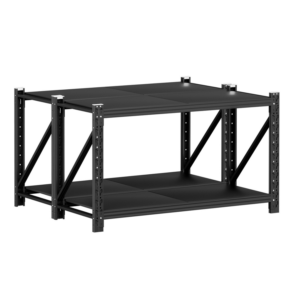 WR-F-15060-900BK-ABX2-202507181428-00 Giantz 2x 0.9M Garage Shelving Workbench Warehouse Rack - Image 1