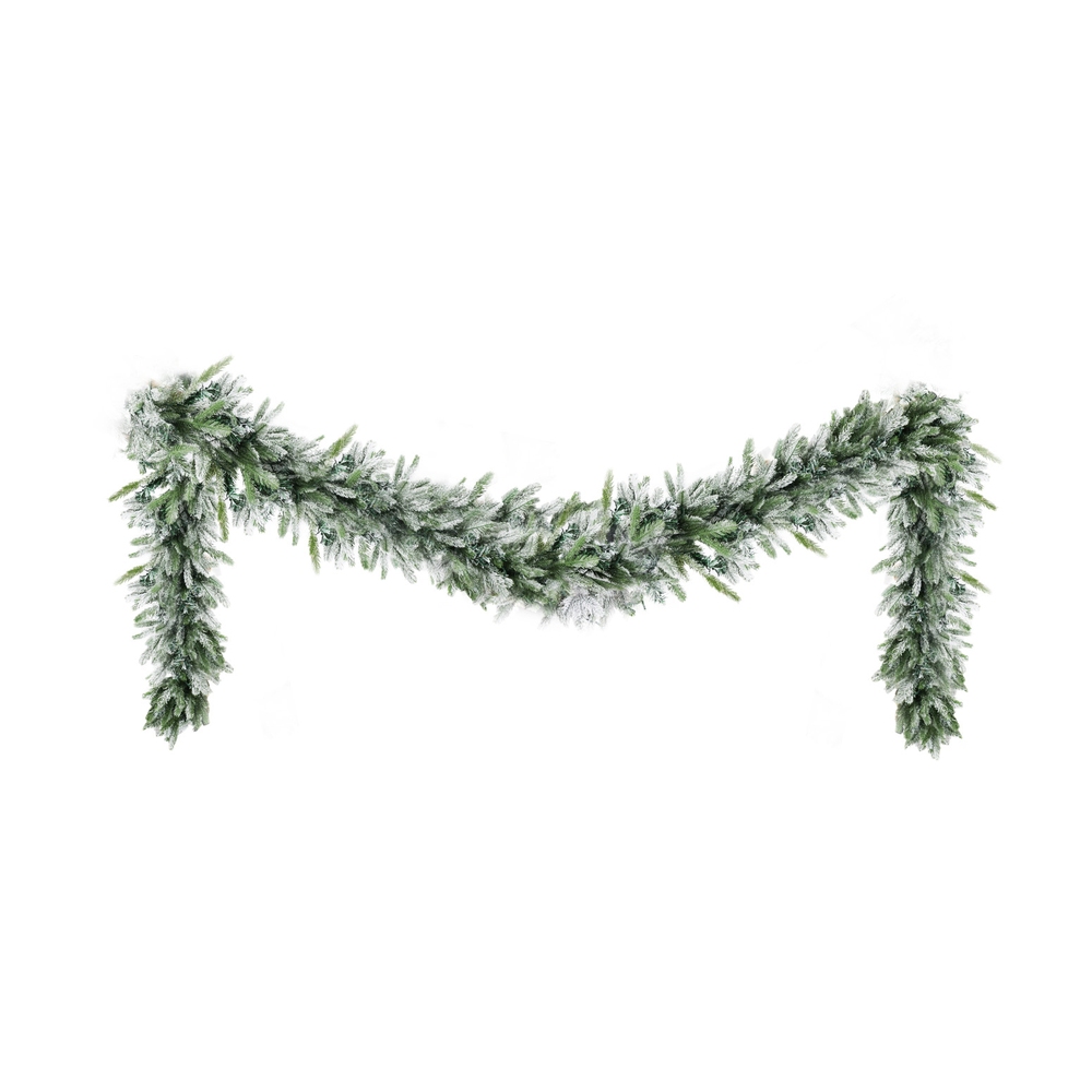 XM-TR-GAR-SNOW-3M-LED-202508062054-00 Jingle Jollys 3M Christmas Garland Pre-lit LED Lights Snow Frosted Tips Decor - Image 1