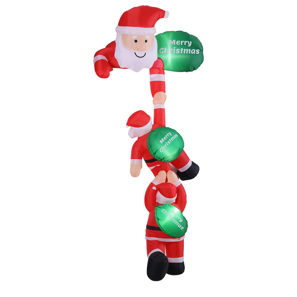 XMAS-INF-SANTA-CLIMB-8FT-202507181430-00 Jingle Jollys Christmas Inflatable Climbing Santa 2.5M Height LED Decorations Illuminated - Image 1