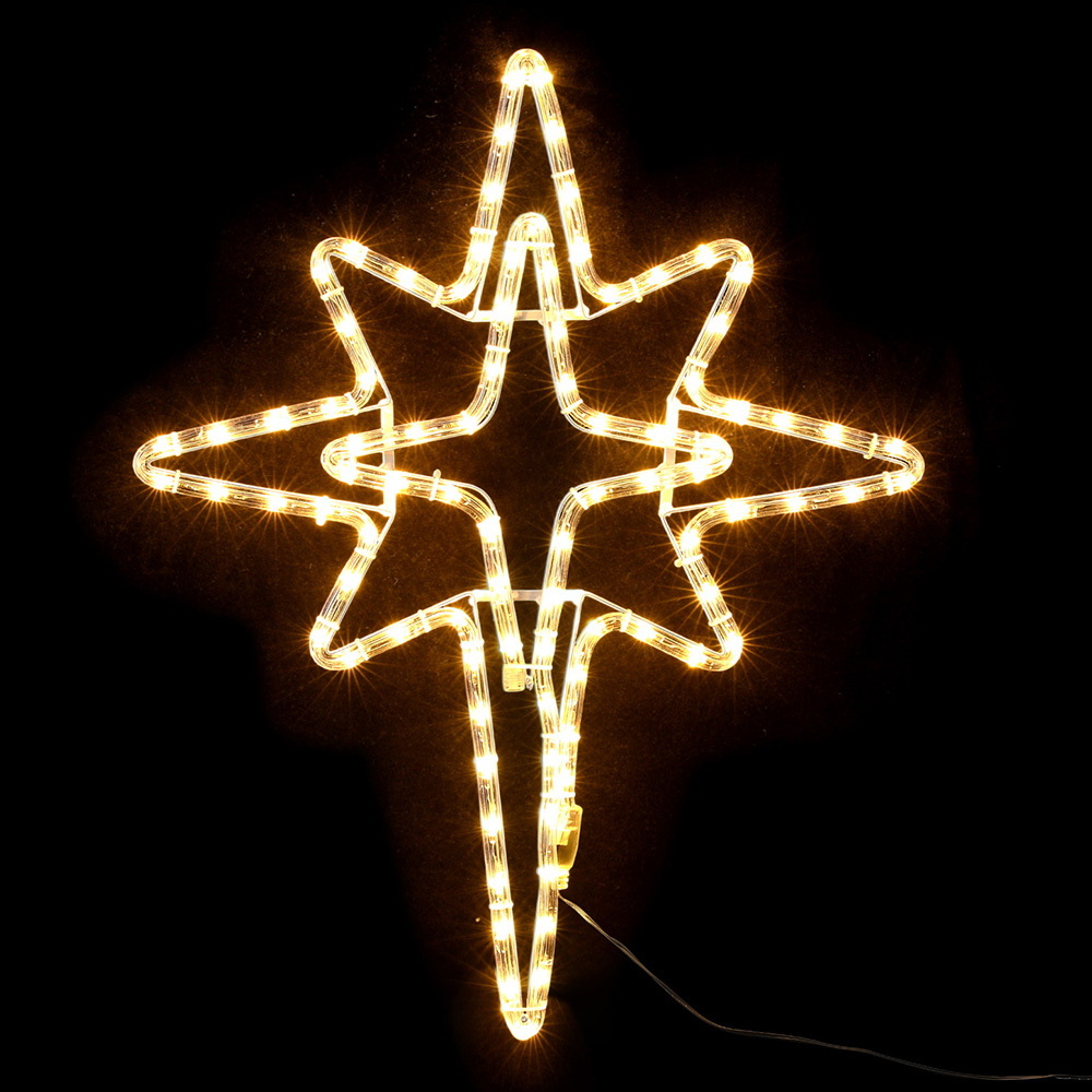 XMAS-MOT-D-BLH-STAR-202508261628-00 Jingle Jollys Christmas Lights 57cm Bethlehem Star 90 LED Xmas Decorations Motif - Image 1
