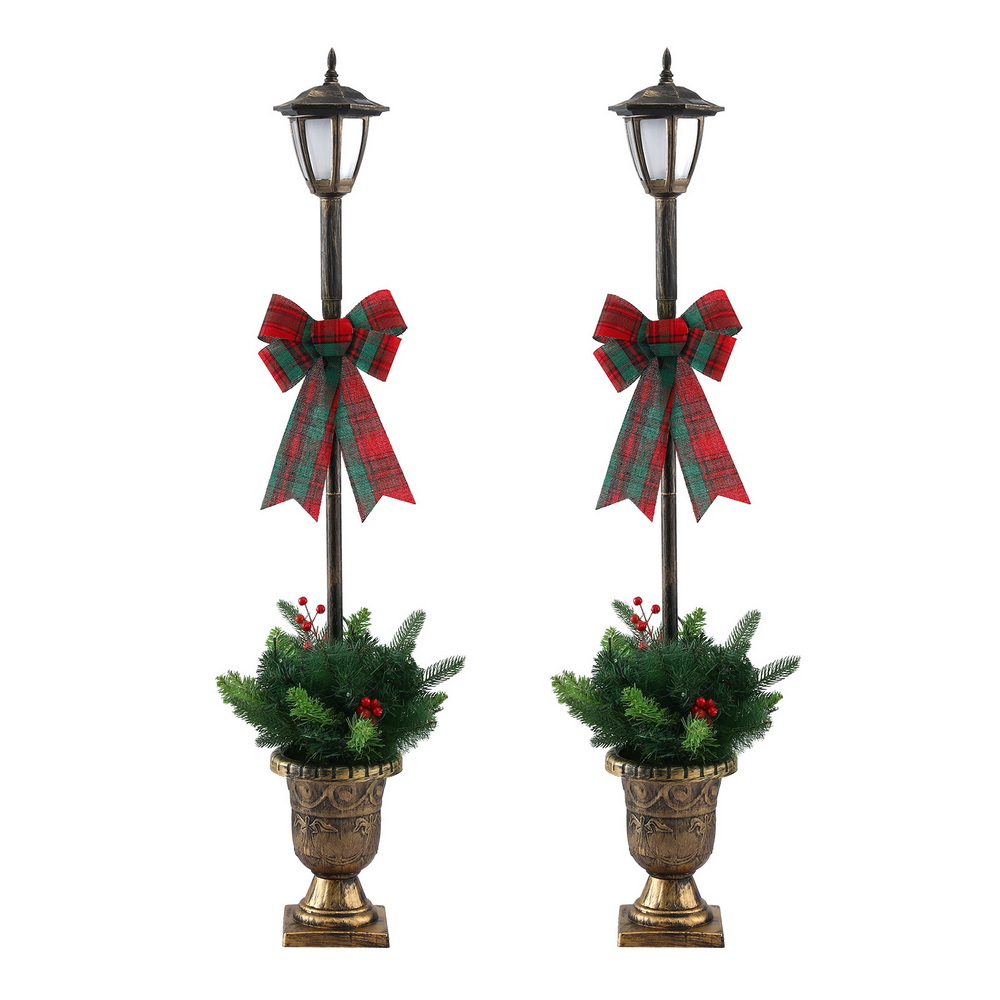 XMAS-MOT-LAMP-BRX2-202508131810-00 Jingle Jollys Christmas Lights 125cm Lamp Post 50 LED Fairy Light Decorations - Image 1